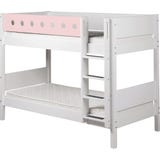 WHITE Stapelbed 154 cm met Ladder & Valbeveiliging