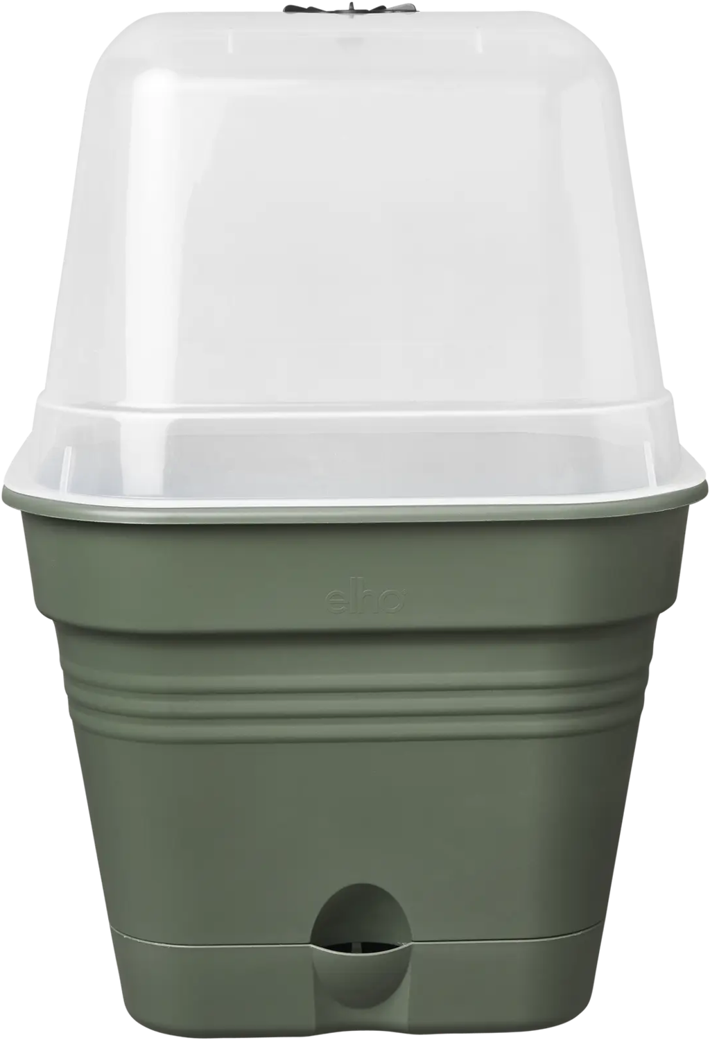Anzuchttopf Set green basics 15cm - Quadrat - laubgrün