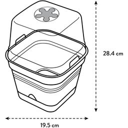 Anzuchttopf Set green basics 20cm - Quadrat - laubgrün