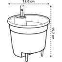 Set di 2 vibes fold rund 18 cm, bianco + self-watering insert - 1 set