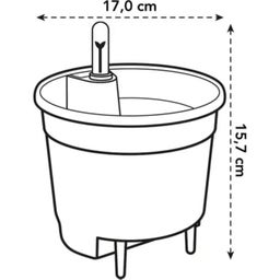 Set di 2 vibes fold rund 18 cm, bianco + self-watering insert - 1 set