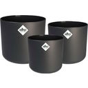 Set of 3 b.for soft round anthracite, 14 cm, 16 cm, 18 cm