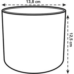 3-delni set okroglih cvetličnih loncev b.for, antracitna, 14cm, 16cm, 18cm - 1 set.