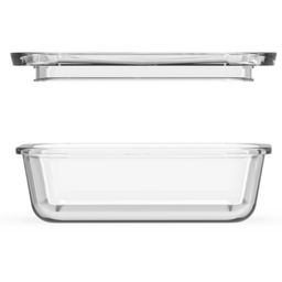 Storage Container with Glass Lid, Rectangular - 1500 ml