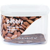 Pebbly Storage Container with Glass Lid, Square