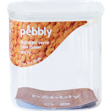 Pebbly Storage Container with Glass Lid, Square