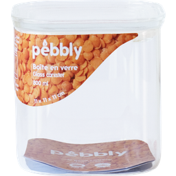 Pebbly Boîte Carré avec Couvercle en Verre - 800 ml