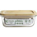 Pebbly Frischhaltedose recht. Glas/Bambus - 300 ml