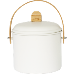 Contenedor de Compost S de Metal y Bambú - Crema - 3,50 l