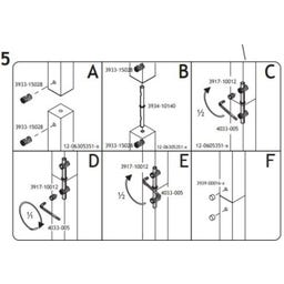 Vijaki za poševno lestev in stebe za pograd CLASSIC - 1 kos