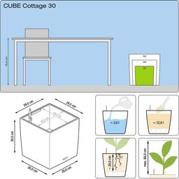 Lechuza CUBE Cottage 30 Planter
