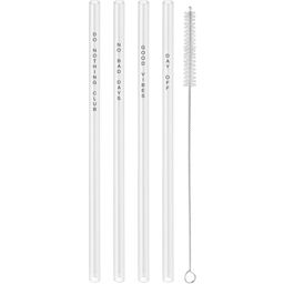 Eulenschnitt Drinking Straws - Black 20 cm, Set of 4 - No Bad Days