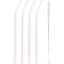 Bent Drinking Straw - Heart, Transparent, Set of 4 - 1 set