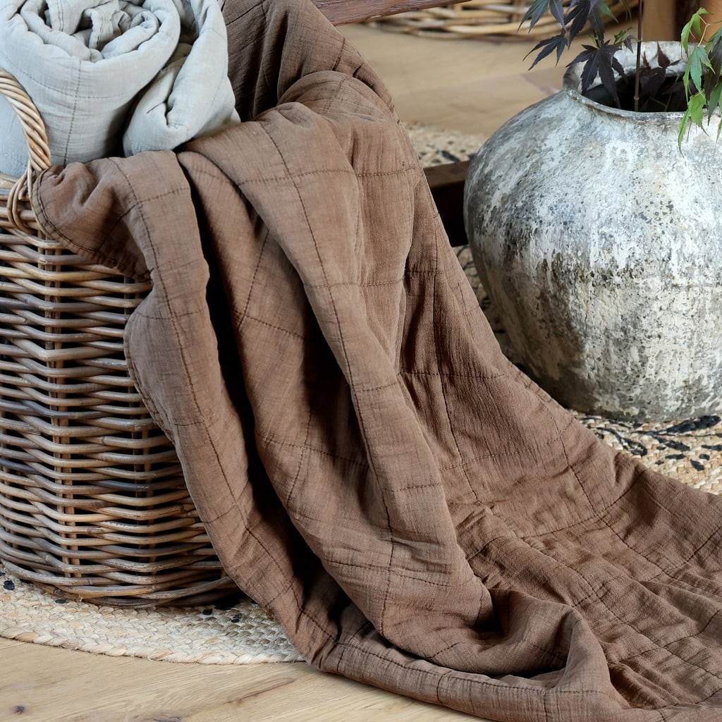 Chic Antique Vintage Quilt - Walnuss