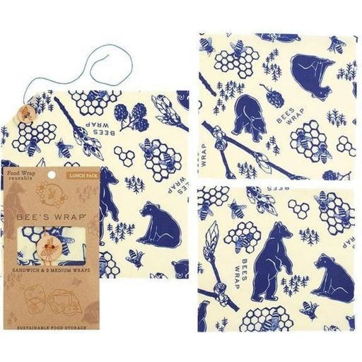 Bee’s Wrap Lunch Pack Abejas y Osos - 1 set