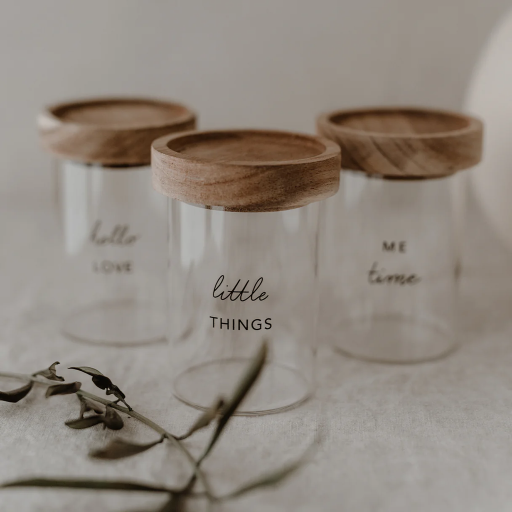 Mini Förvaringsburkar 10 cm Set med 6 st. - Little Things schwarz