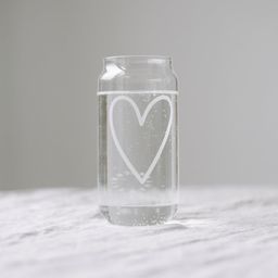 Eulenschnitt Tall Glass - Heart