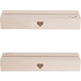 Heart Card and Dried Flower Stand, Set of 2