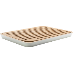 Pebbly Cutting Board - White/Bamboo - 1 item