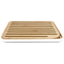 Pebbly Cutting Board - White/Bamboo - 1 item