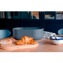 Bread Bin with Cutting Board, Knife & Bag - Slate - 1 set