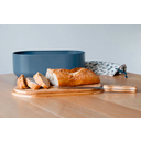 Bread Bin with Cutting Board, Knife & Bag - Slate - 1 set