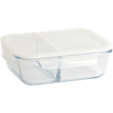 Rectangular Food Container with 2 Compartments