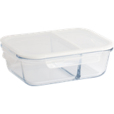 Rectangular Food Container with 2 Compartments