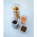 Pebbly Storage Container with Glass Lid, Square - 500 ml