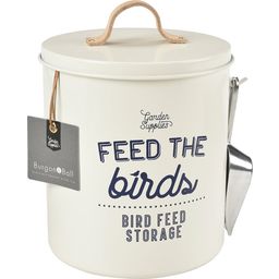 "Feed the Birds" Bird Feed Container- Cream