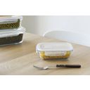 Food Storage Container, Glass/PP Rectangular - 650 ml