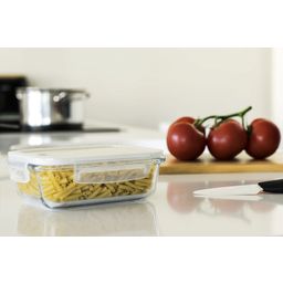 Food Storage Container, Glass/PP Rectangular - 650 ml