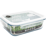 Food Storage Container, Glass/PP Rectangular