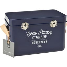Seed Storage with Leather Handles - Atlantic Blue