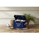 Seed Storage with Leather Handles - Atlantic Blue - 1 Pc.