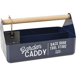 Caja de Herramientas Caddy con Mango de Madera - Azul Marino