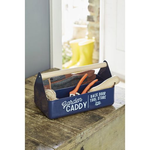 Garden Caddy with Wooden Handle - Atlantic Blue - 1 Pc.