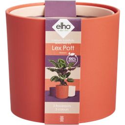 elho Lex Pott Set 14 cm - korallenrot