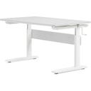 Flexa STUDY - Bureau à Hauteur Réglable - Pin blanc lasuré / blanc