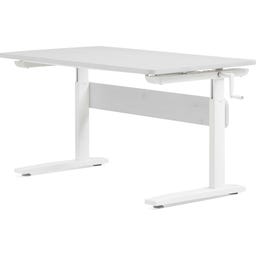 Flexa STUDY - Bureau à Hauteur Réglable - Pin blanc lasuré / blanc