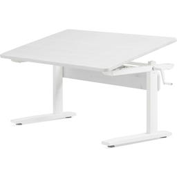 Flexa STUDY - Bureau à Hauteur Réglable - Pin blanc lasuré / blanc