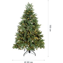 Evergreen Roswell Kiefer inkl. Lichterkette - 150 cm