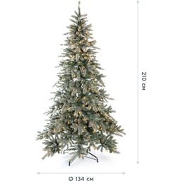 Evergreen Fichte Frost inkl. Lichterkette - 210 cm