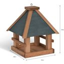 Littleworth Bird Feeder - Pine Wood, Olive Green