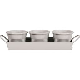 Garden Trading Set of 3 Pots with Tray - 1 Set