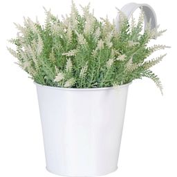Esschert Design Pot de fleur avec Crochet, Blanc
