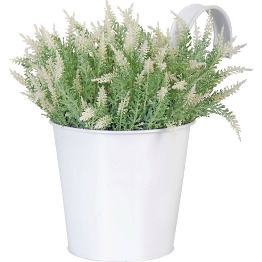 Esschert Design Pot de fleur avec Crochet, Blanc - 1 pcs