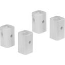 CLASSIC Ausziehbett mit 2 Schubladen, 90x190 cm - Weiß lasiert