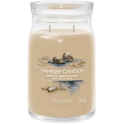 Signature Jar Amber & Sandalwood Scented Candle  - Large