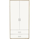 CLASSIC Kleiderschrank mit 2 Türen und 2 Schubladen